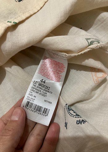 Bej Düğmeli Uzun Kollu Baskılı Kadın Gömlek - Görsel 2