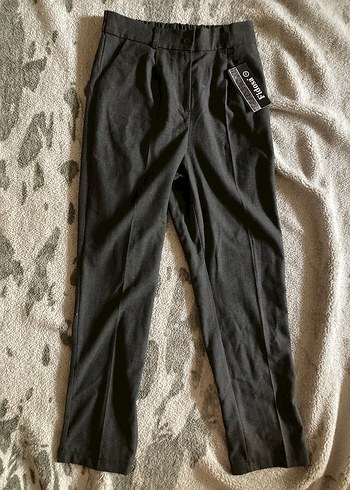 Gri Kumaş Kadın Pantolon - Görsel 2