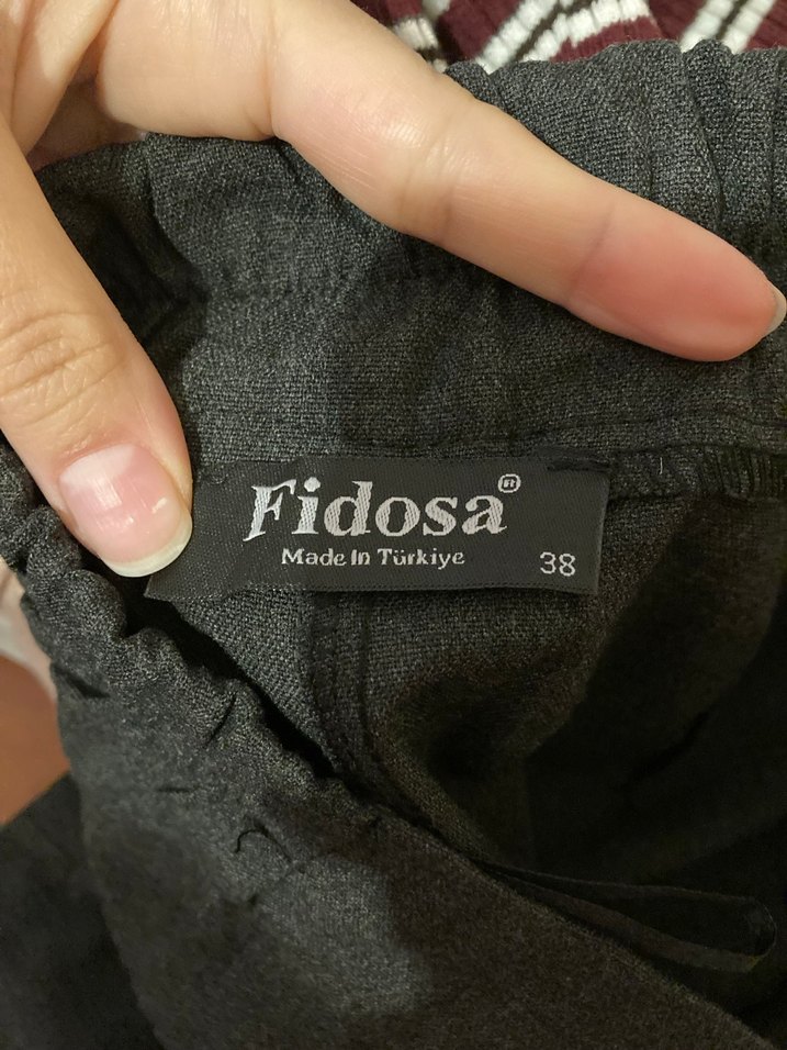 Gri Kumaş Kadın Pantolon - Görsel 5