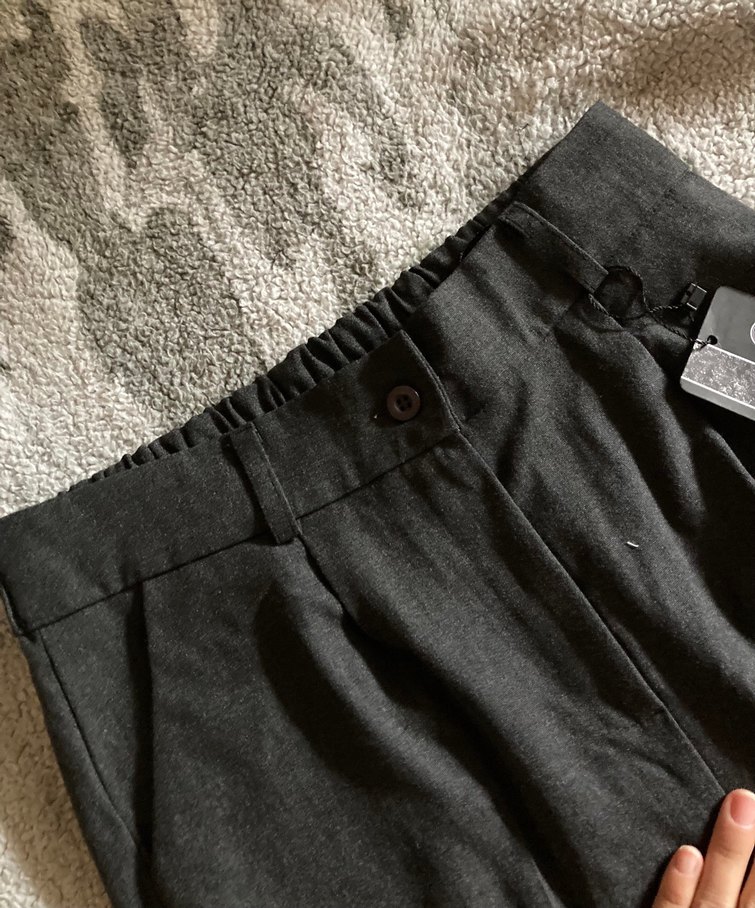 Gri Kumaş Kadın Pantolon - Görsel 3