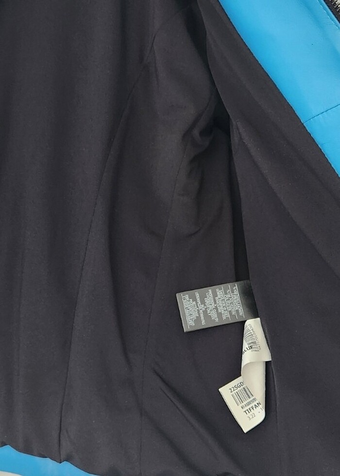 Mavi derimod deri ceket  - Görsel 2