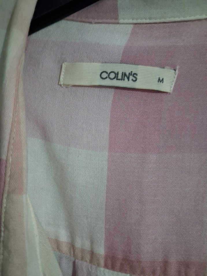 Pembe ekoseli  Gömlek iki kol arası 53cm boy.63 cö - Görsel 3