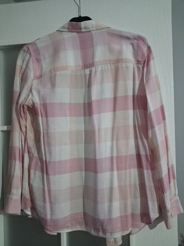 Pembe ekoseli  Gömlek iki kol arası 53cm boy.63 cö - Görsel 2