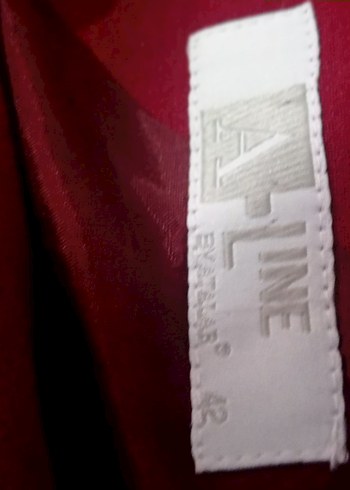 Bordo V Yakalı Uzun Abiye Elbise - Görsel 8