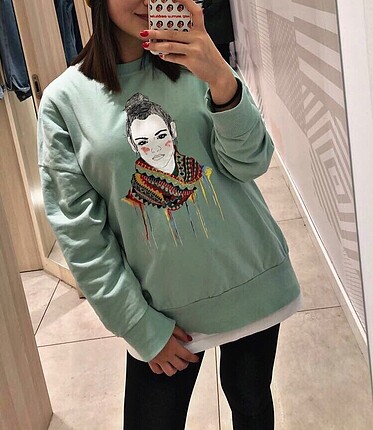 açık yeşil sweat