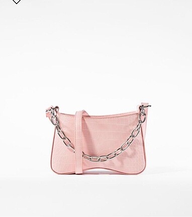 bershka askılı pembe çanta