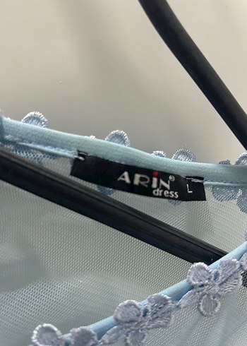 Mavi Drapeli Midi Abiye Elbise - Görsel 6