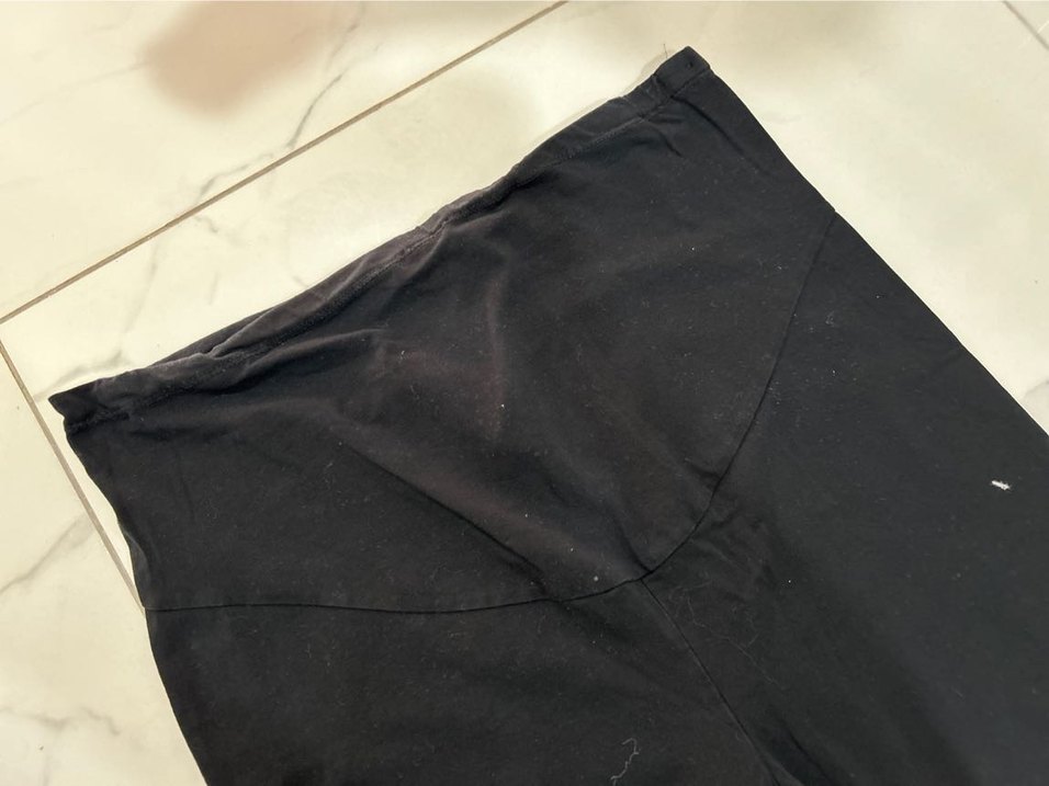 Siyah Midi Kadın hamile Tayt - Görsel 2