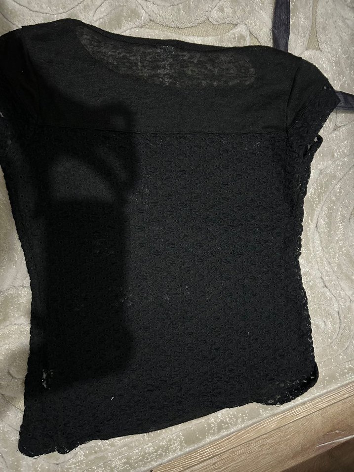 Siyah Rahat Kesim Tişört - Görsel 2