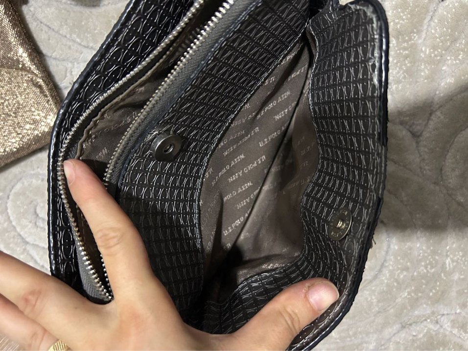 Gri Deri Yılan Desenli Zincir Detaylı Çapraz Çanta - Görsel 5