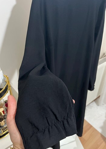 Siyah Uzun Kollu Salaş Kadın Elbise - Görsel 2