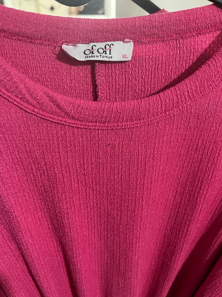 Pembe Uzun Kollu Salaş Kadın Elbise - Görsel 2