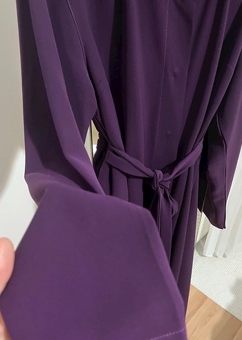 Kadın Mor Uzun Kollu Rahat Kesim Elbise - Görsel 3