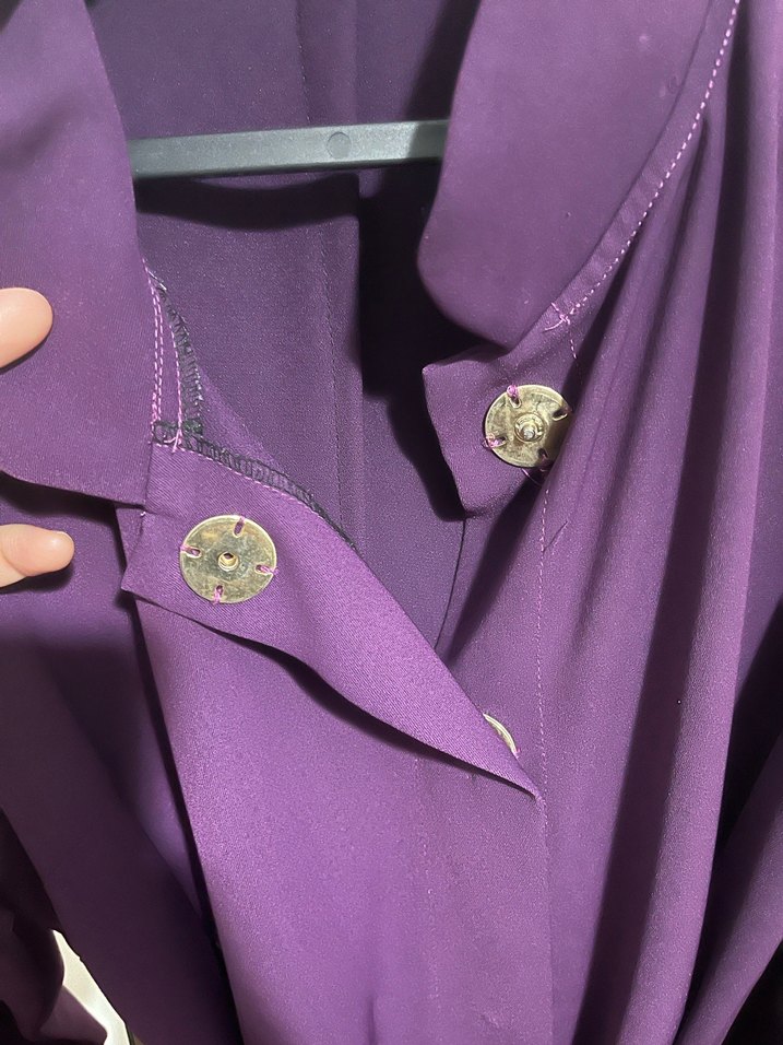 Kadın Mor Uzun Kollu Rahat Kesim Elbise - Görsel 4