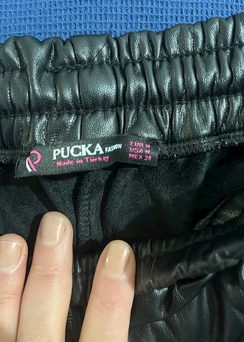 Deri Görünümlü Siyah Kadın Pantolon - Görsel 2