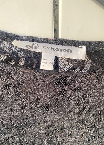 Siyah Dantel Uzun Kollu Kadın Bluz - Görsel 2