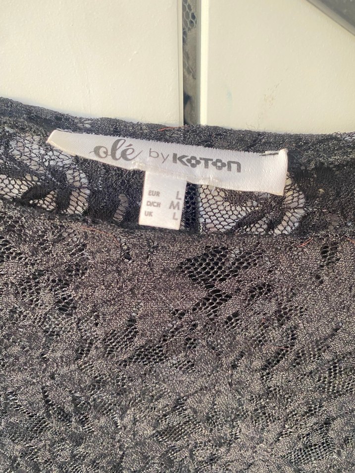 Siyah Dantel Uzun Kollu Kadın Bluz - Görsel 2