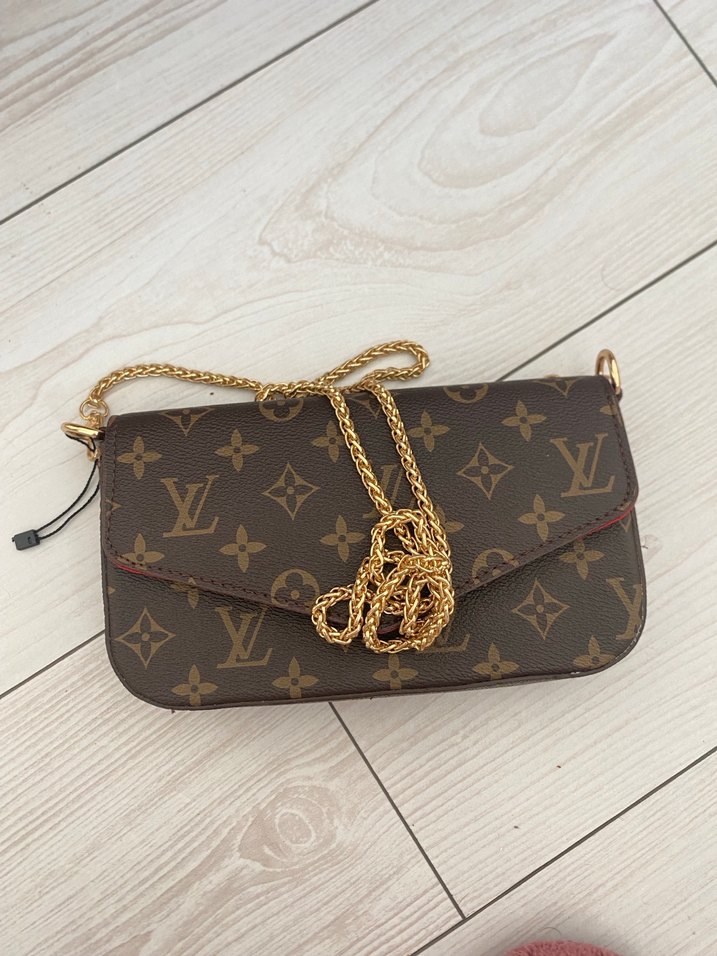 Zincir Detaylı Kahverengi Deri Kadın Çapraz Çanta - Görsel 3