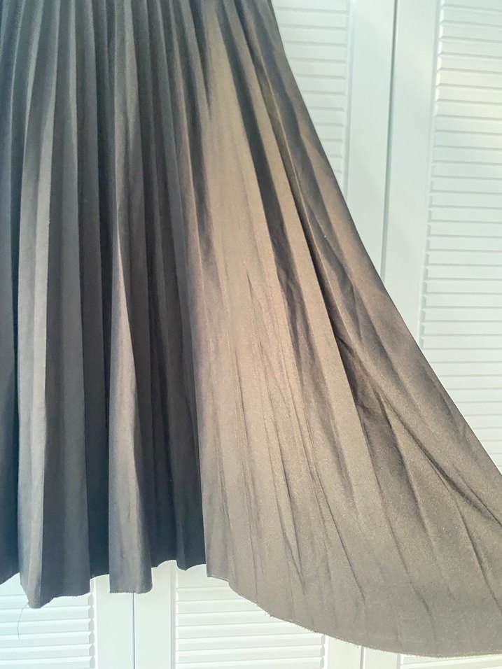 Gri Pilili Uzun Kadın Etek - Görsel 2