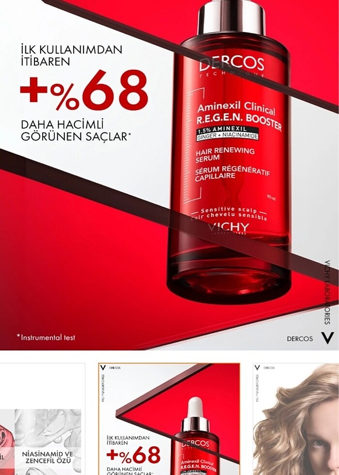 Vichy Saç Dökülmesine Karşı Saç Bakım Serumu - Görsel 5