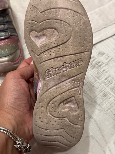 28 Beden çeşitli Renk Skechers kız çocuk ışıklı spor ayakkabı/ 28 numara -17.5 cm