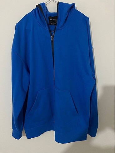 BERSKHA MAVİ KAPÜŞONLU SWEATSHIRT HIRKA