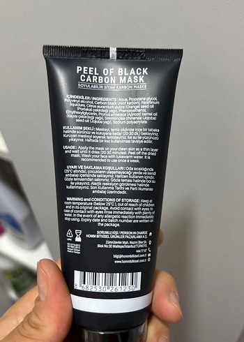 Aktif Karbonlu Soyulabilir Siyah Maske - Görsel 2