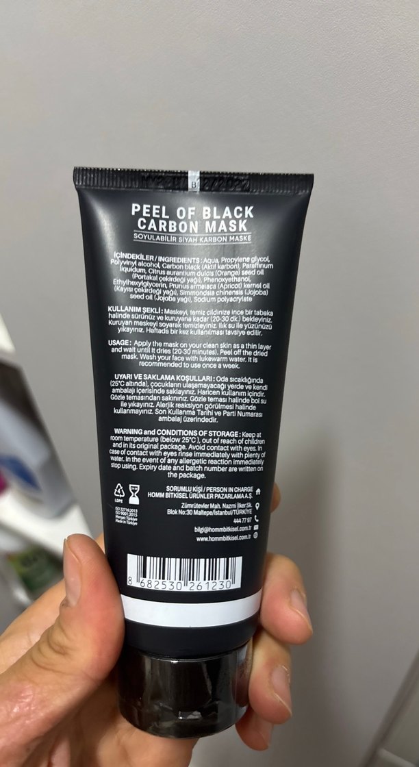 Aktif Karbonlu Soyulabilir Siyah Maske - Görsel 2