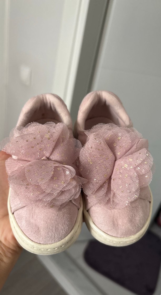 Pembe Fırfırlı Kız Çocuk Spor Ayakkabı - Görsel 2