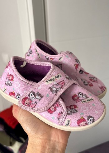 Kız Çocuk Pembe Baskılı Sıcak Terlik - Görsel 2