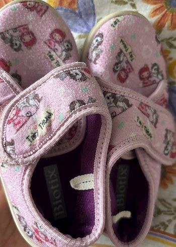 Kız Çocuk Pembe Baskılı Sıcak Terlik - Görsel 4