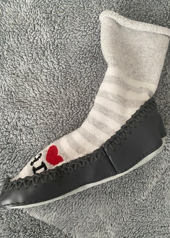 LCW bebek gri örgü ev çorabı - Görsel 4