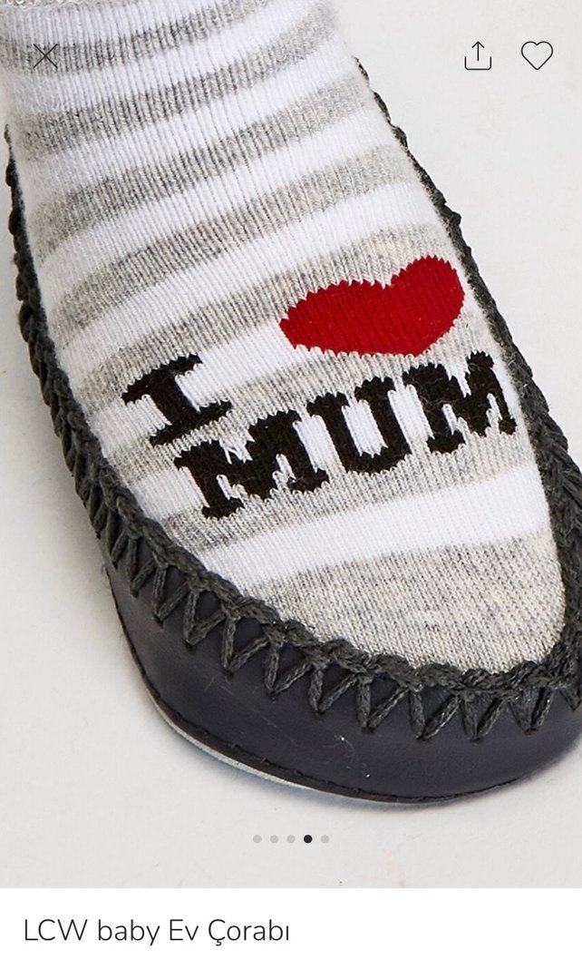 LCW bebek gri örgü ev çorabı - Görsel 2