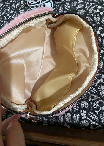 2K Makyaj cantası peluş pembe