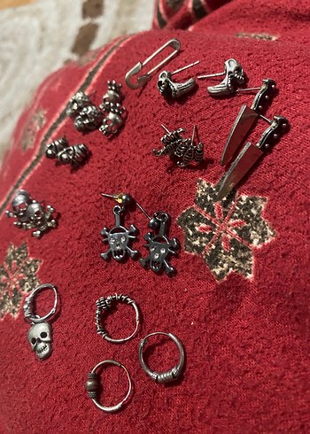 Grunge Punk Küpe Seti - Görsel 5