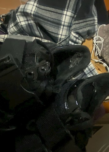 Kadın Siyah Gotik Platformlu Tokalı Spor Ayakkabı - Görsel 8