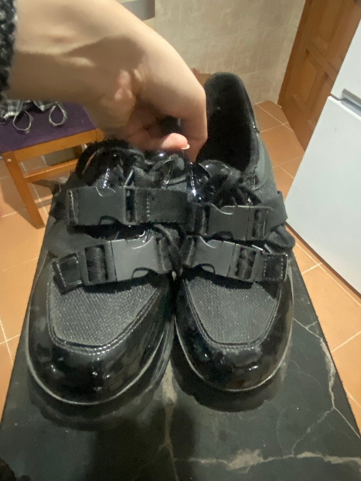 Kadın Siyah Gotik Platformlu Tokalı Spor Ayakkabı - Görsel 4