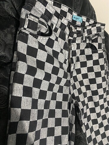 Diğer Damalı jean pantolon