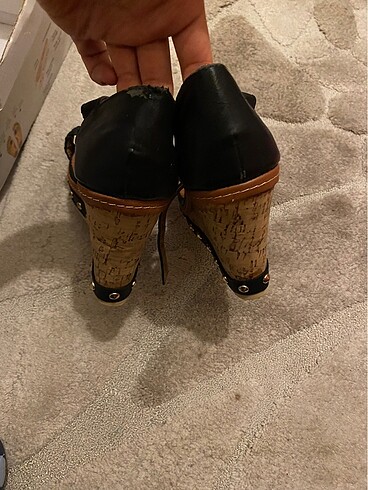 38 Beden siyah Renk Sandalet dolgu topuk ayakkabı