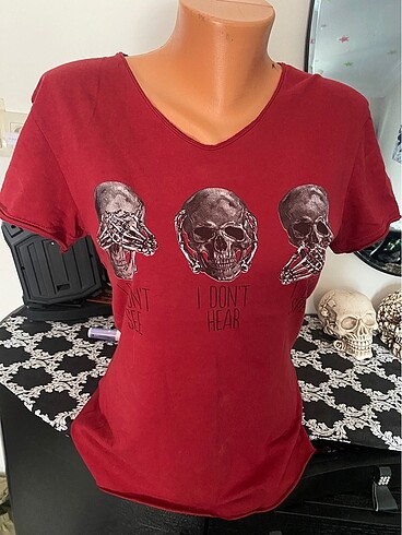 Defacto kurukafa tişört rock metal