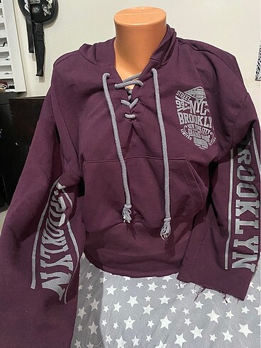 xl Beden mor Renk Mor sweatshirt spor