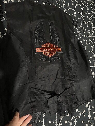 m Beden siyah Renk Motorcu ceket harley davidson deri