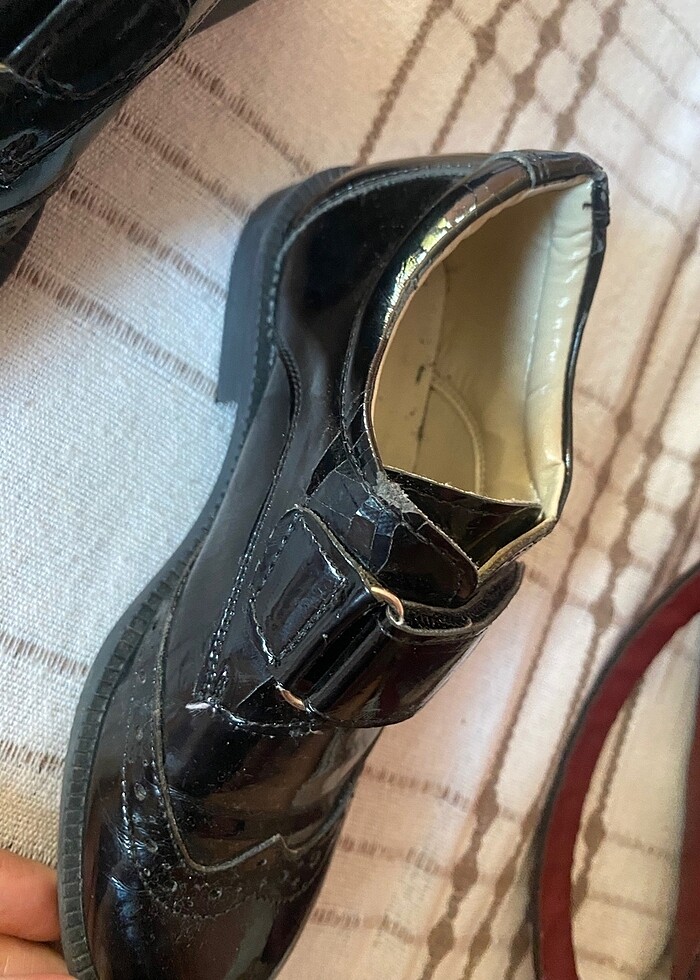 Siyah oxford ayakkabı erkek çocuk rugan - Görsel 5