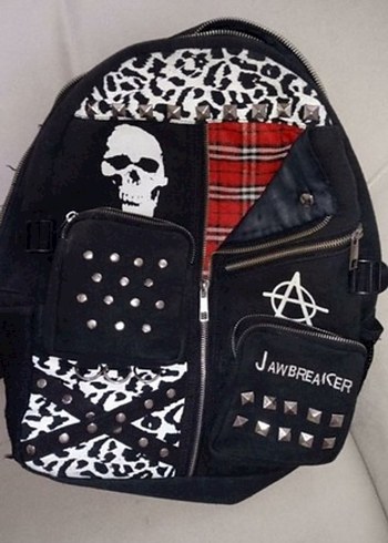 Killstar Punk Stilde Metal Civili Siyah Sirt Cantasi