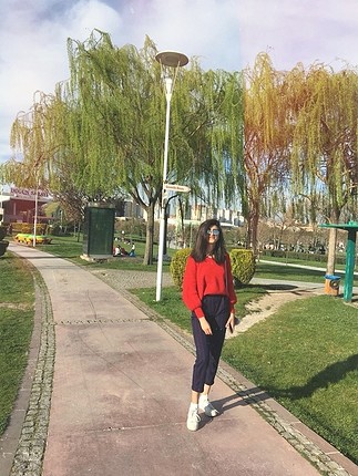 l Beden kırmızı Renk kırmızı kazak