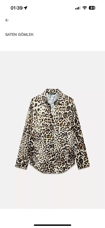 Zara Leopar Gömlek
