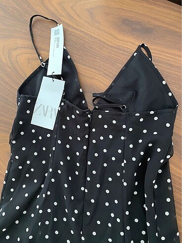 Zara Puantiyeli Maxi Elbise - Görsel 5