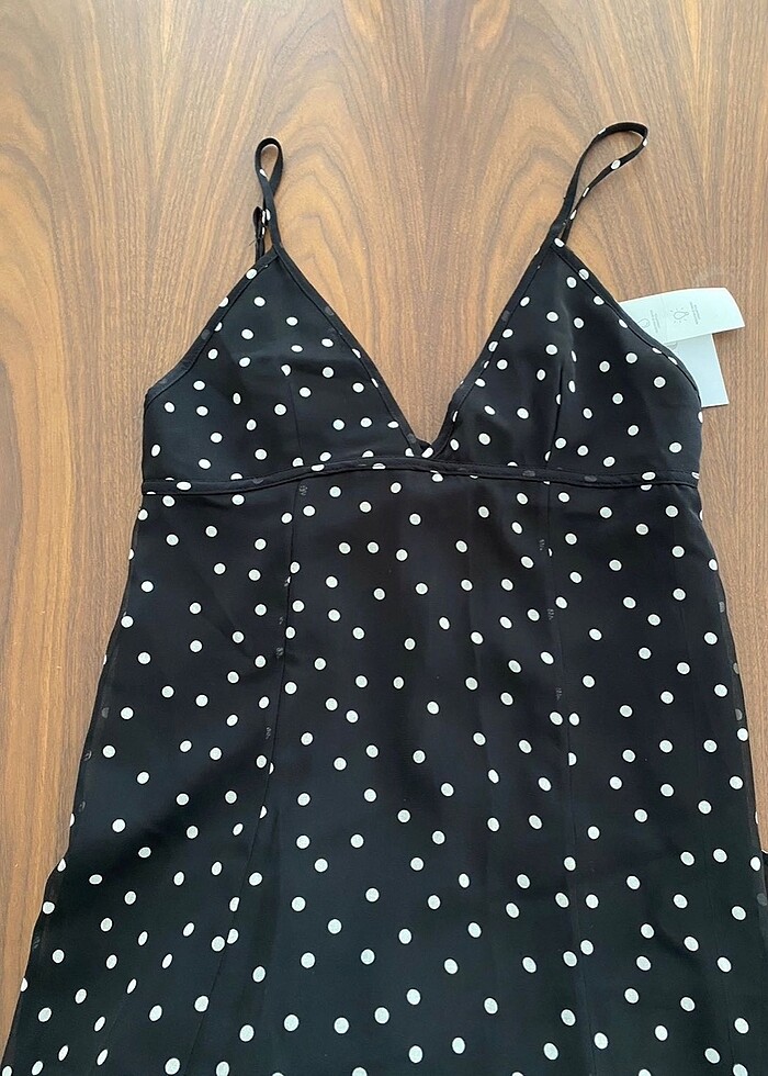 Zara Puantiyeli Maxi Elbise - Görsel 4