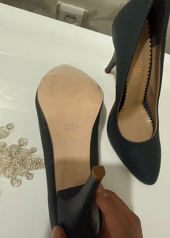 Diğer Siyah Minimalist Stiletto Topuklu Kadın Ayakkabı