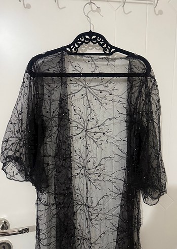 Siyah taşlı hırka - Görsel 5